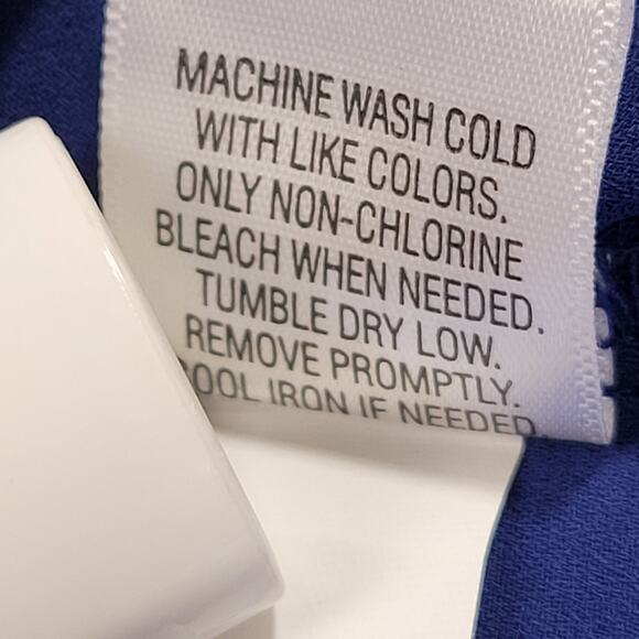 Apt 9 Blue Layered Sleeveless Blouse Tank Scoop Neck Buttoned Women's Size L Top - Picture 7 of 7